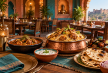 Illustration of an unbranded restaurant table in Bidar