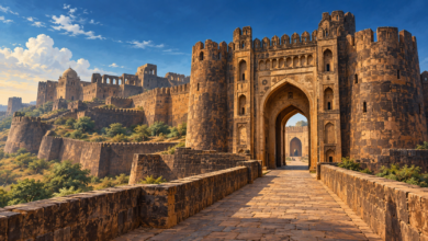 Illustration inspired by Bidar Fort architecture