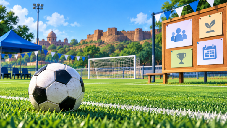 Illustration representing community sports in Bidar