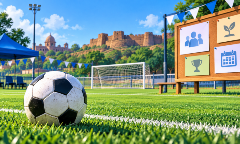 Illustration representing community sports in Bidar